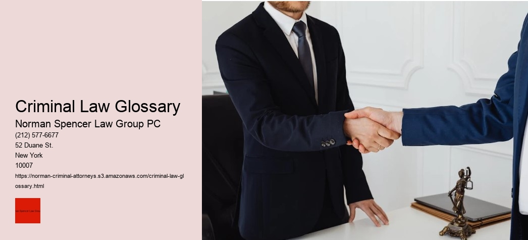 Criminal Law Glossary